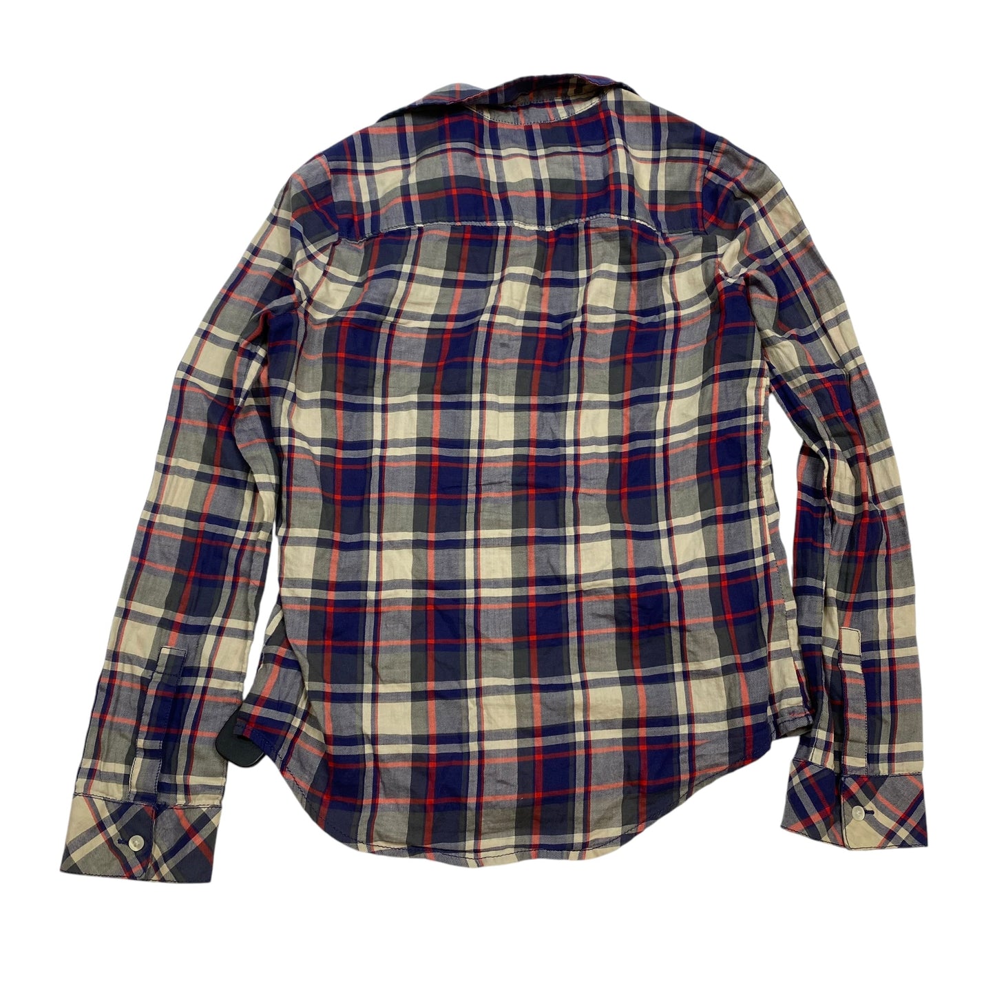 Top Long Sleeve By Bp In Plaid Pattern, Size: Xs