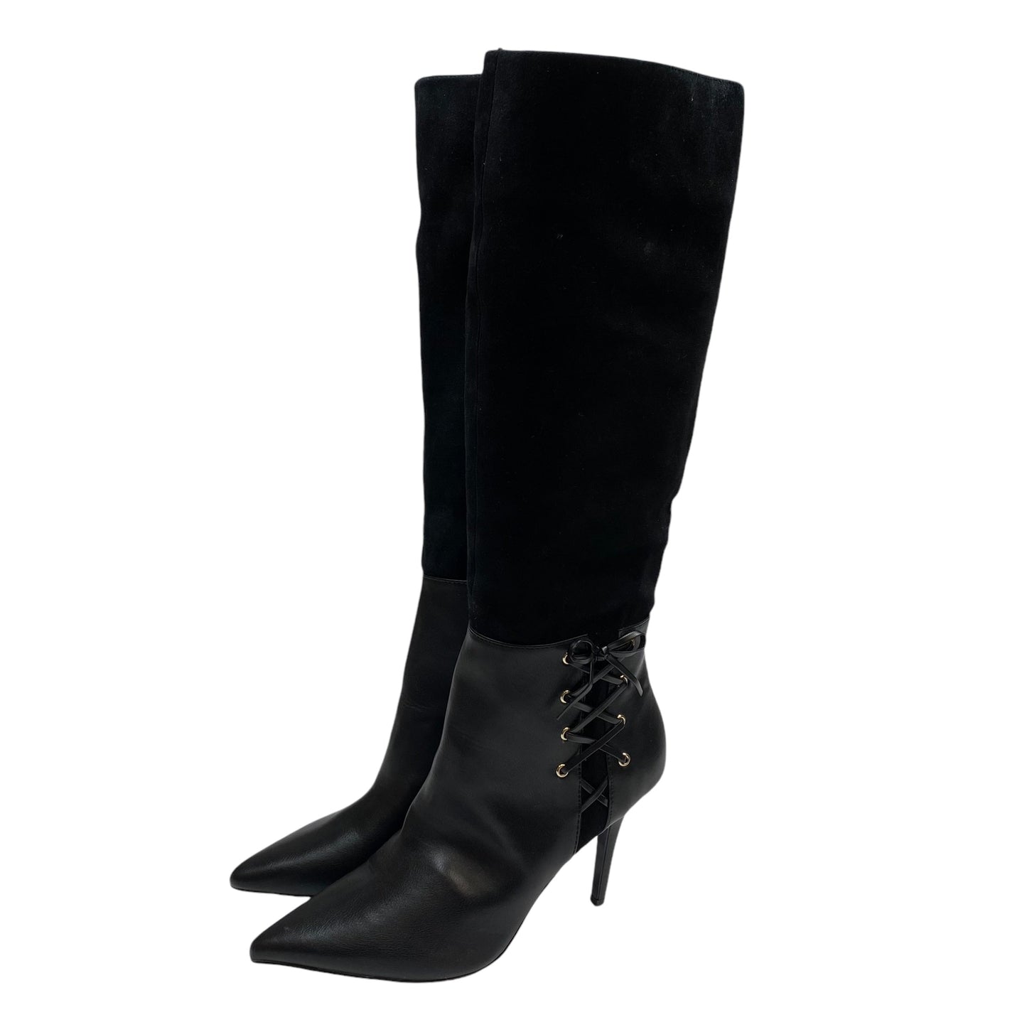 Boots Knee Heels By Nine West In Black, Size: 10