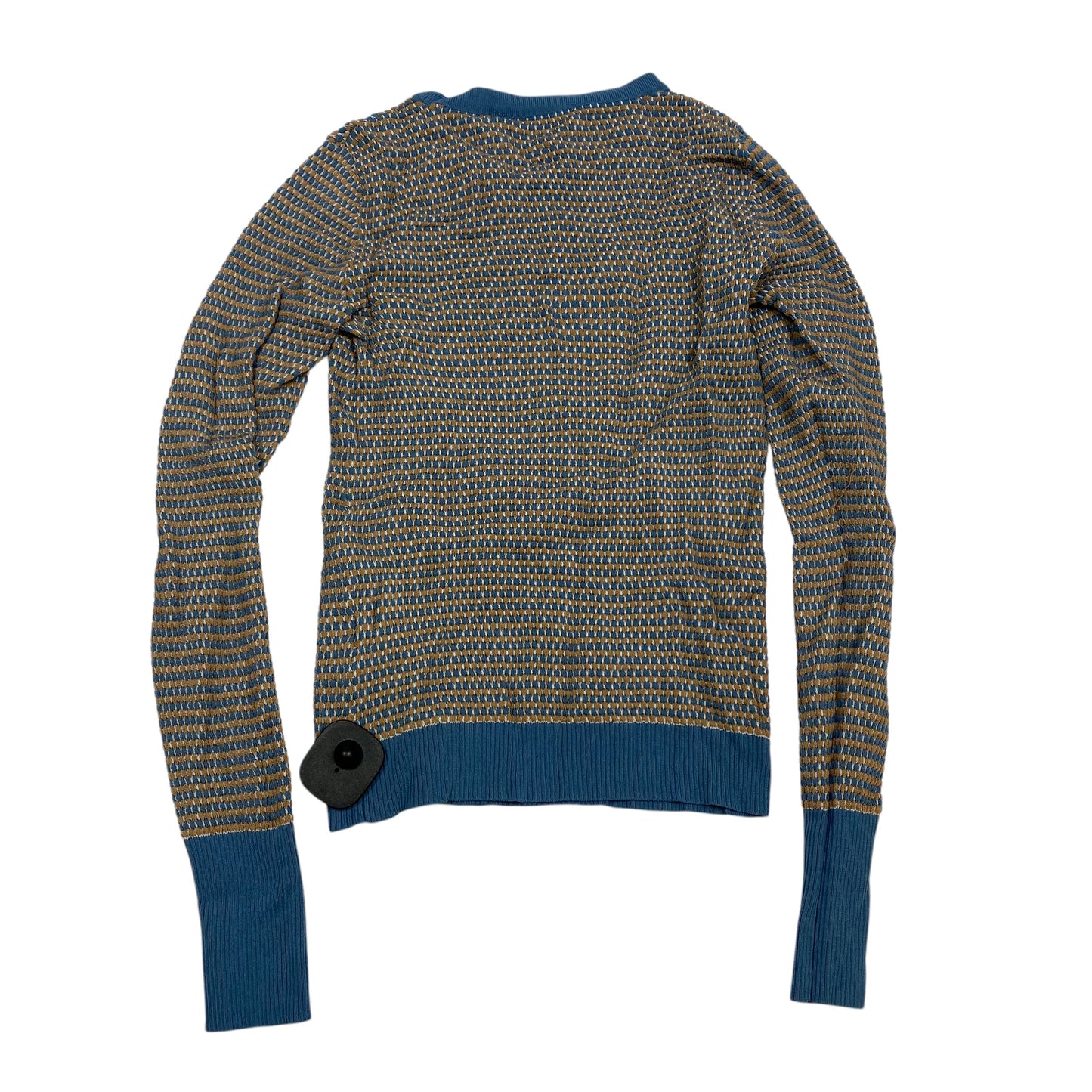 Top Long Sleeve By Zara In Blue & Brown, Size: M