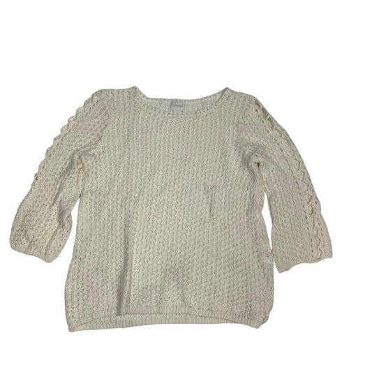 Sweater By Chicos In Cream, Size: M