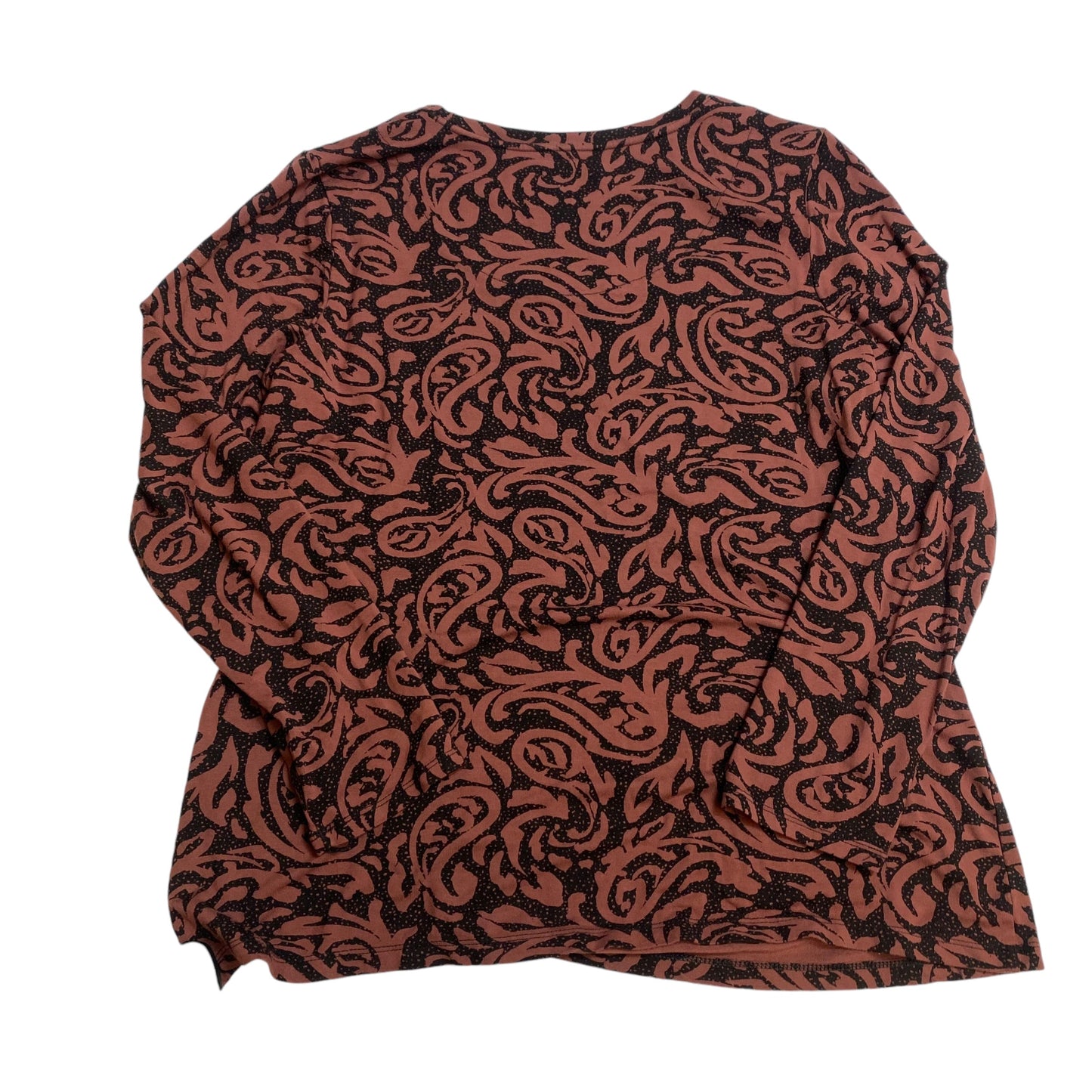 Top Long Sleeve By Chicos In Brown, Size: L