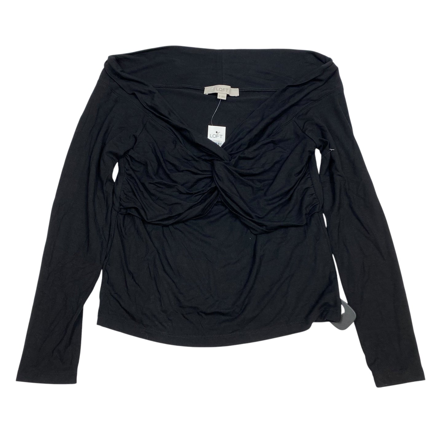 Top Long Sleeve By Loft In Black, Size: M