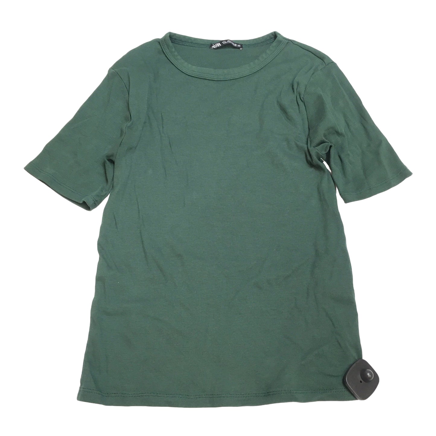 Green Top Short Sleeve Zara, Size L