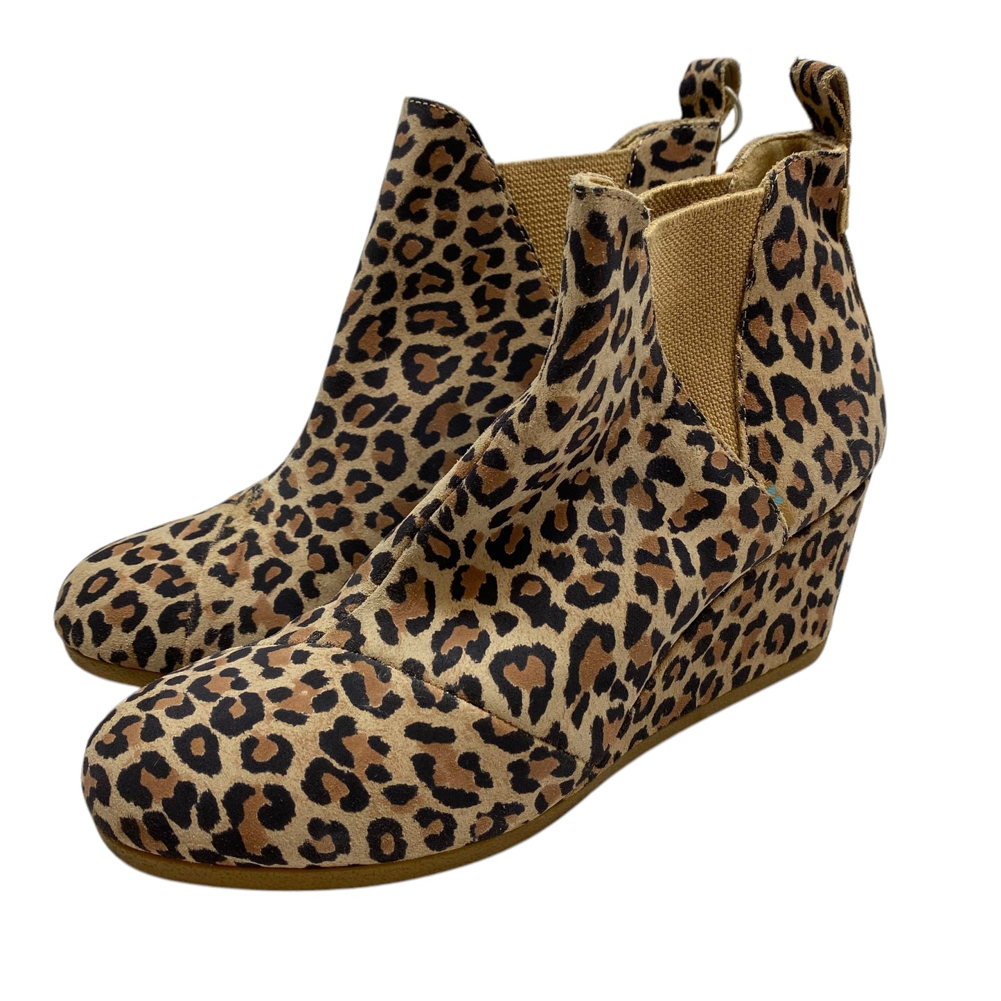 Boots Ankle Heels By Toms In Animal Print, Size: 9.5