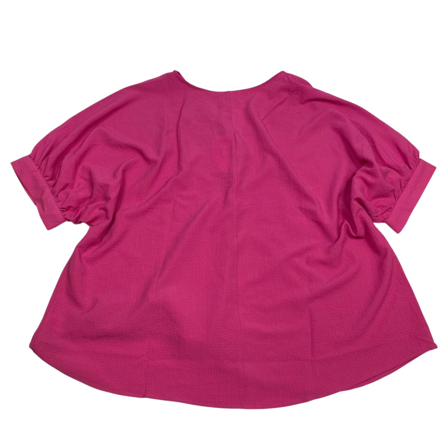 Top Short Sleeve By Andree By Unit In Pink, Size: 1x