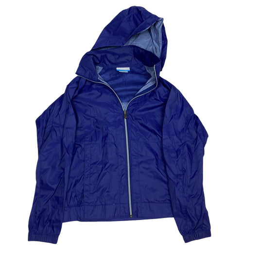 Jacket Windbreaker By Columbia In Blue, Size: M