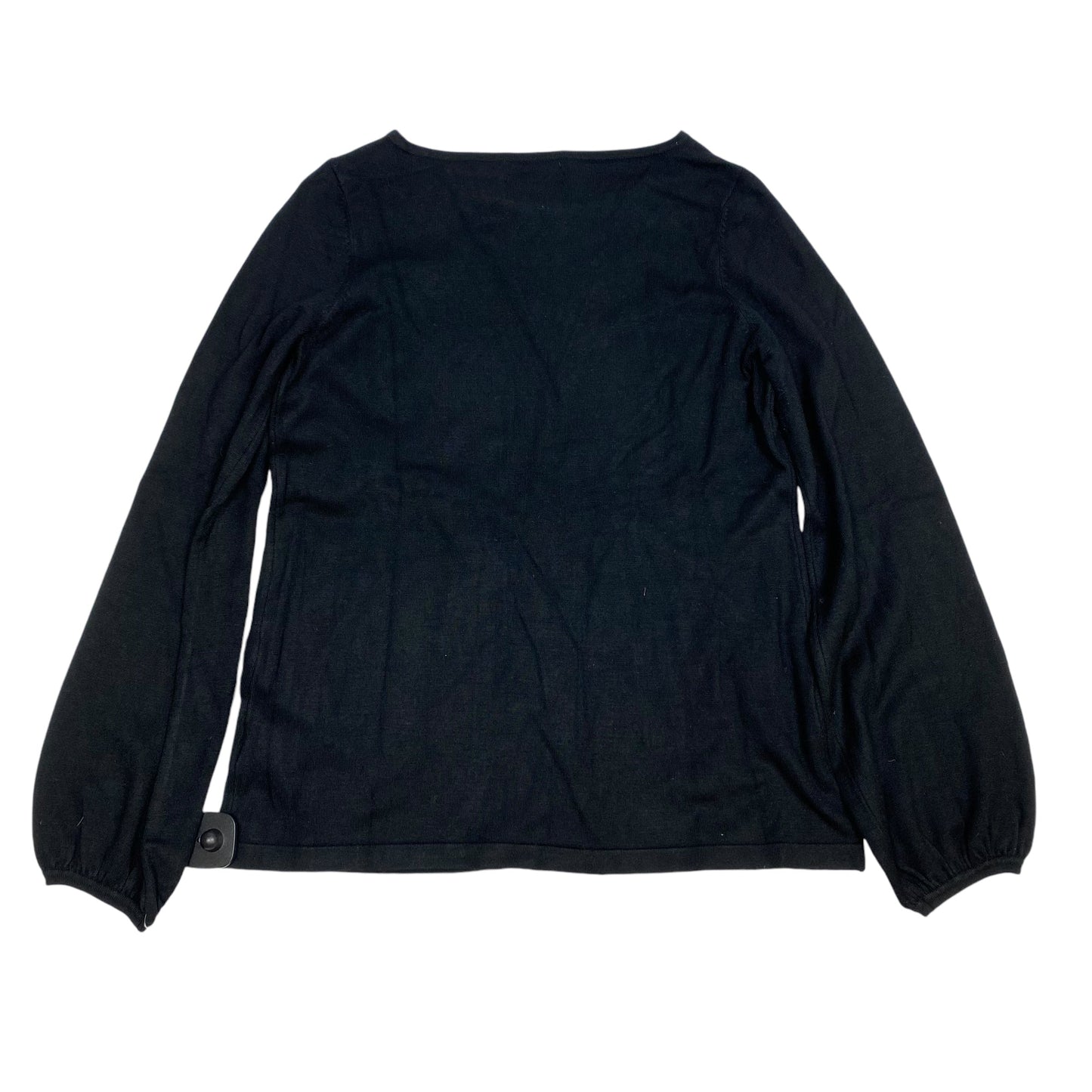 Top Long Sleeve By Charter Club In Black, Size: M