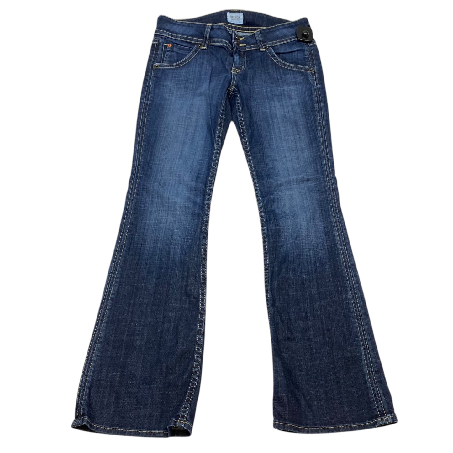 Jeans Flared By Hudson In Blue Denim, Size: 2