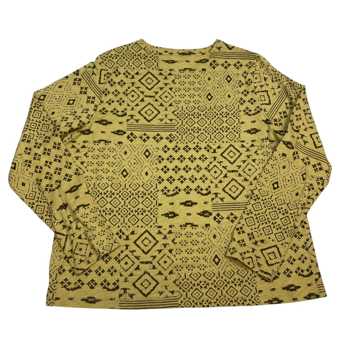 Top Long Sleeve By Sonoma In Yellow, Size: Xl