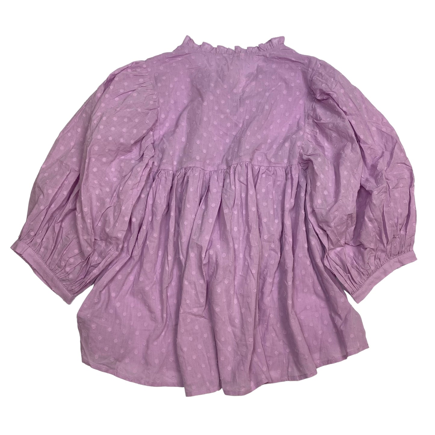 Top Long Sleeve By Cato In Purple, Size: 1x