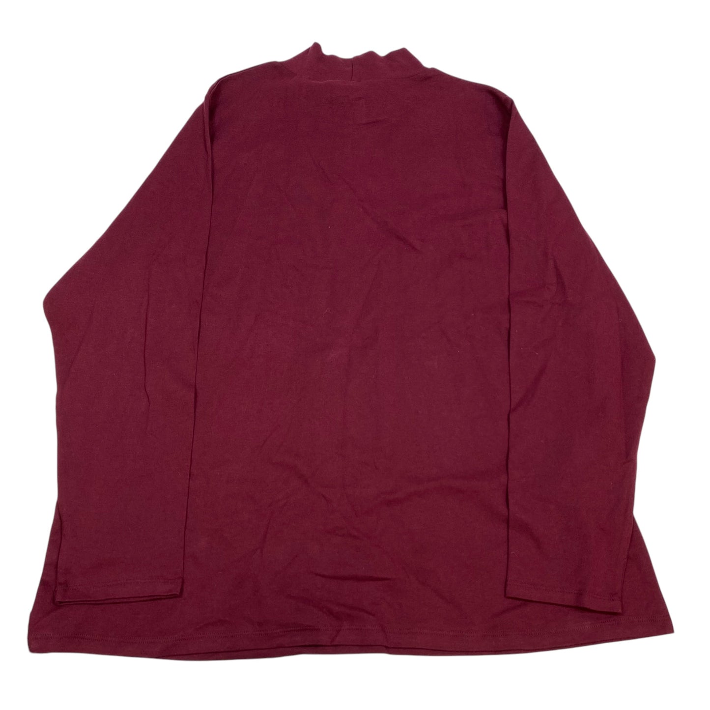 Top Long Sleeve Basic By Croft And Barrow In Red, Size: 2x