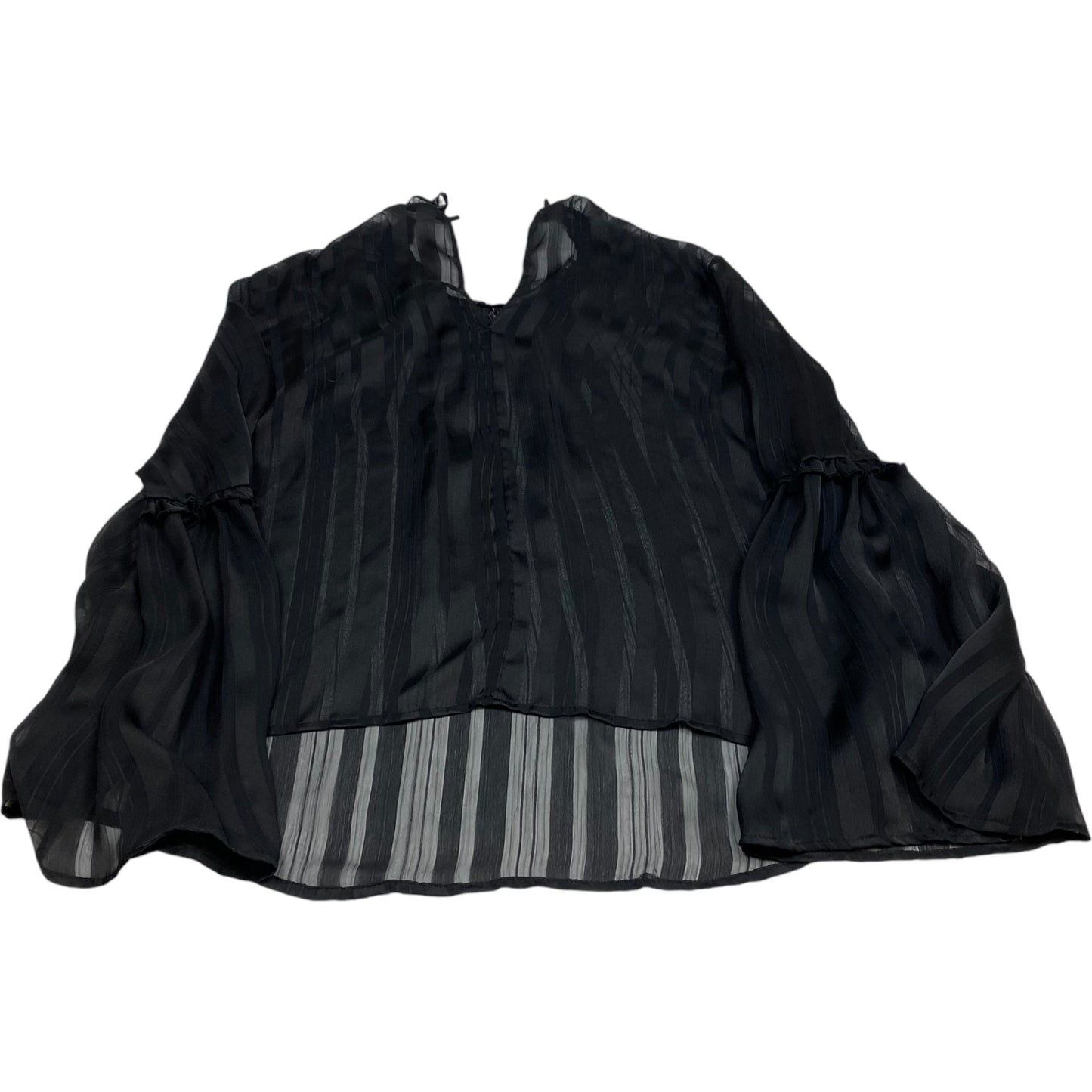 Blouse Long Sleeve By Lush In Black, Size: S