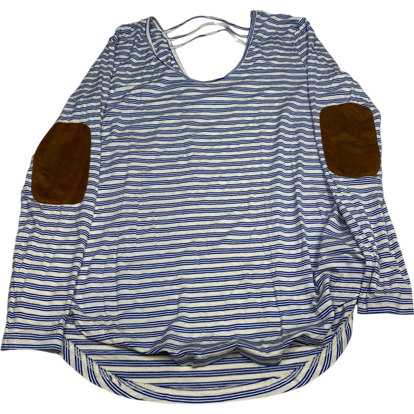 Top Long Sleeve By Kavu In Blue & White, Size: L