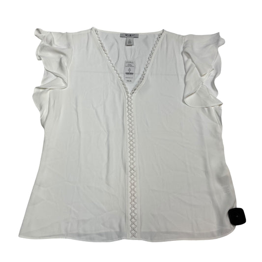 Blouse Short Sleeve By White House Black Market In White, Size: M