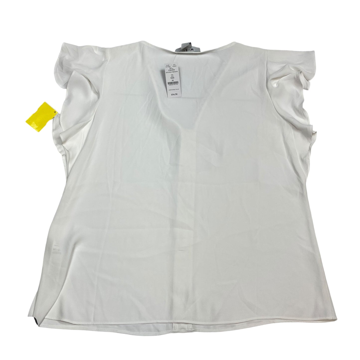 Blouse Short Sleeve By White House Black Market In White, Size: M