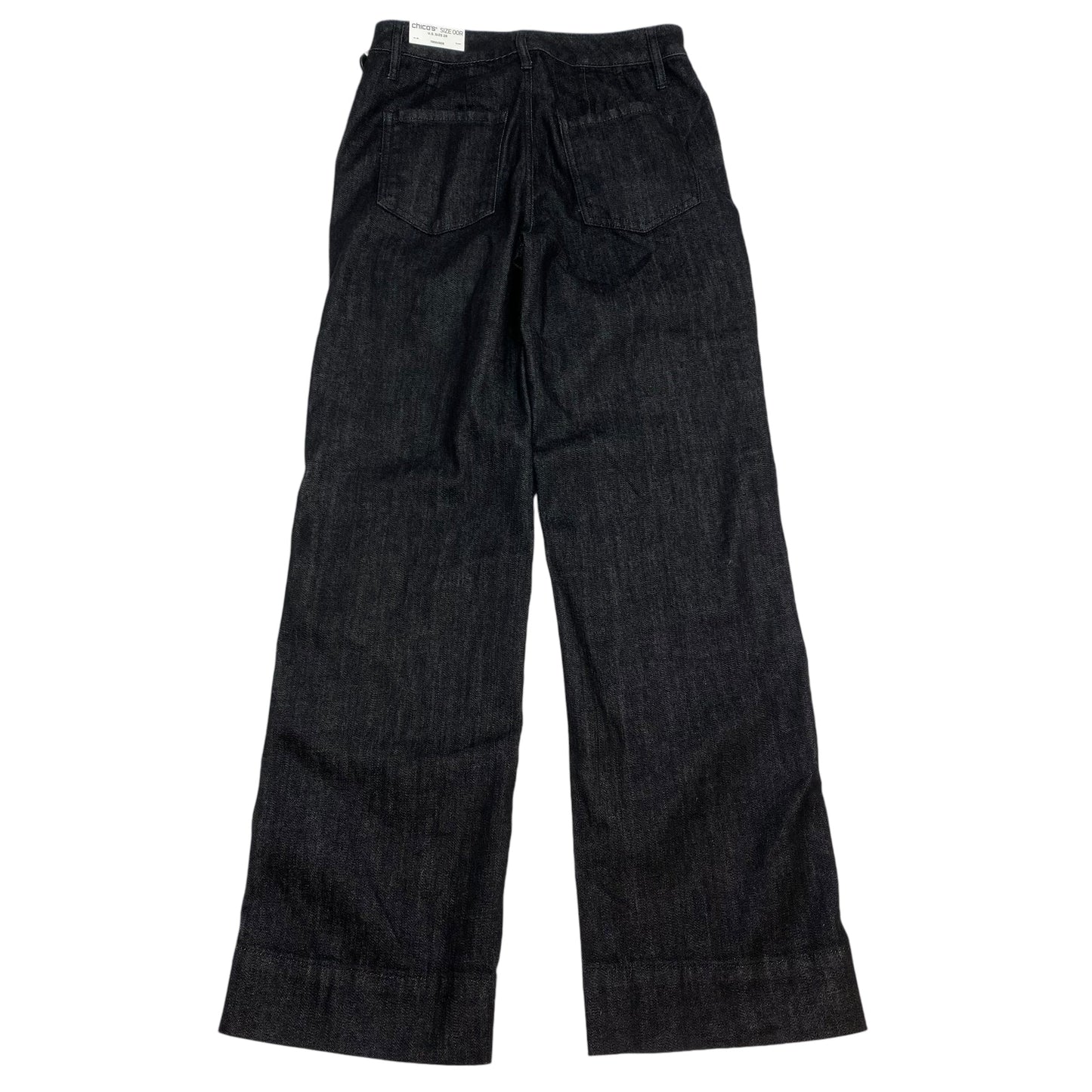 Jeans Straight By Chicos In Black Denim, Size: 2