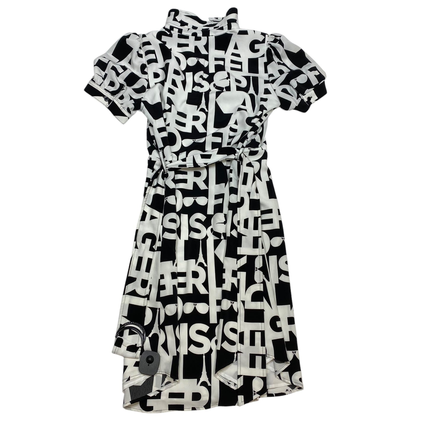 Dress Designer By Karl Lagerfeld In Black & White, Size: M