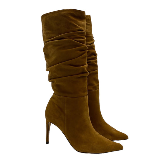 Boots Mid-calf Heels By Alexandre Birman In Brown, Size: 5.5