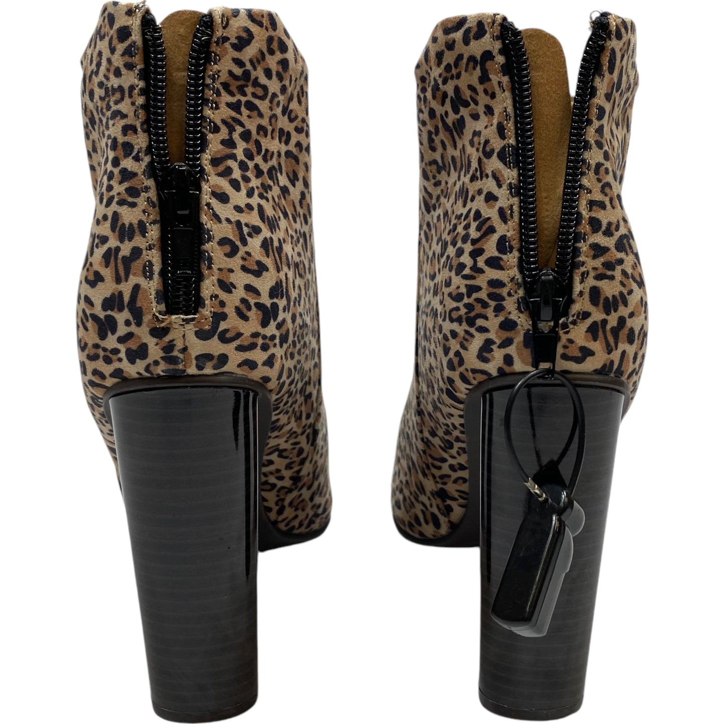 Boots Ankle Heels By Qupid In Animal Print, Size: 7