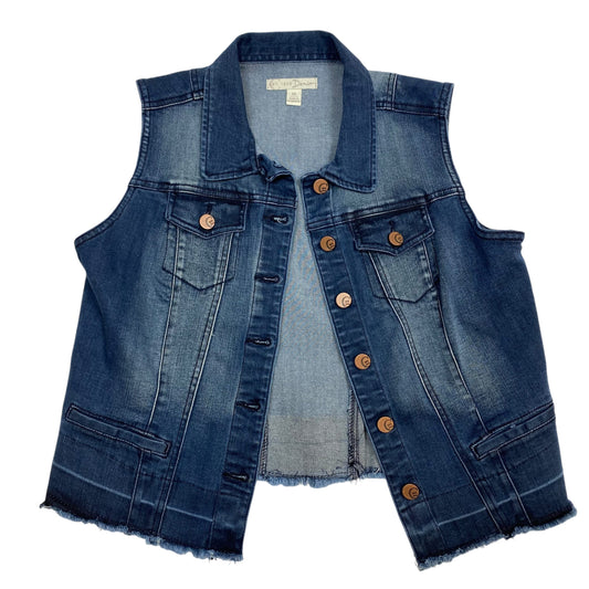 Vest Other By Cato In Blue Denim, Size: M