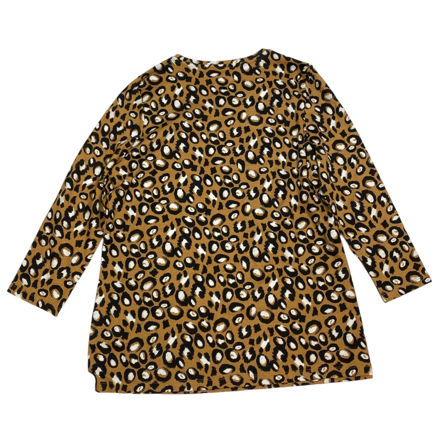 Top 3/4 Sleeve By Kim Rogers In Animal Print, Size: L