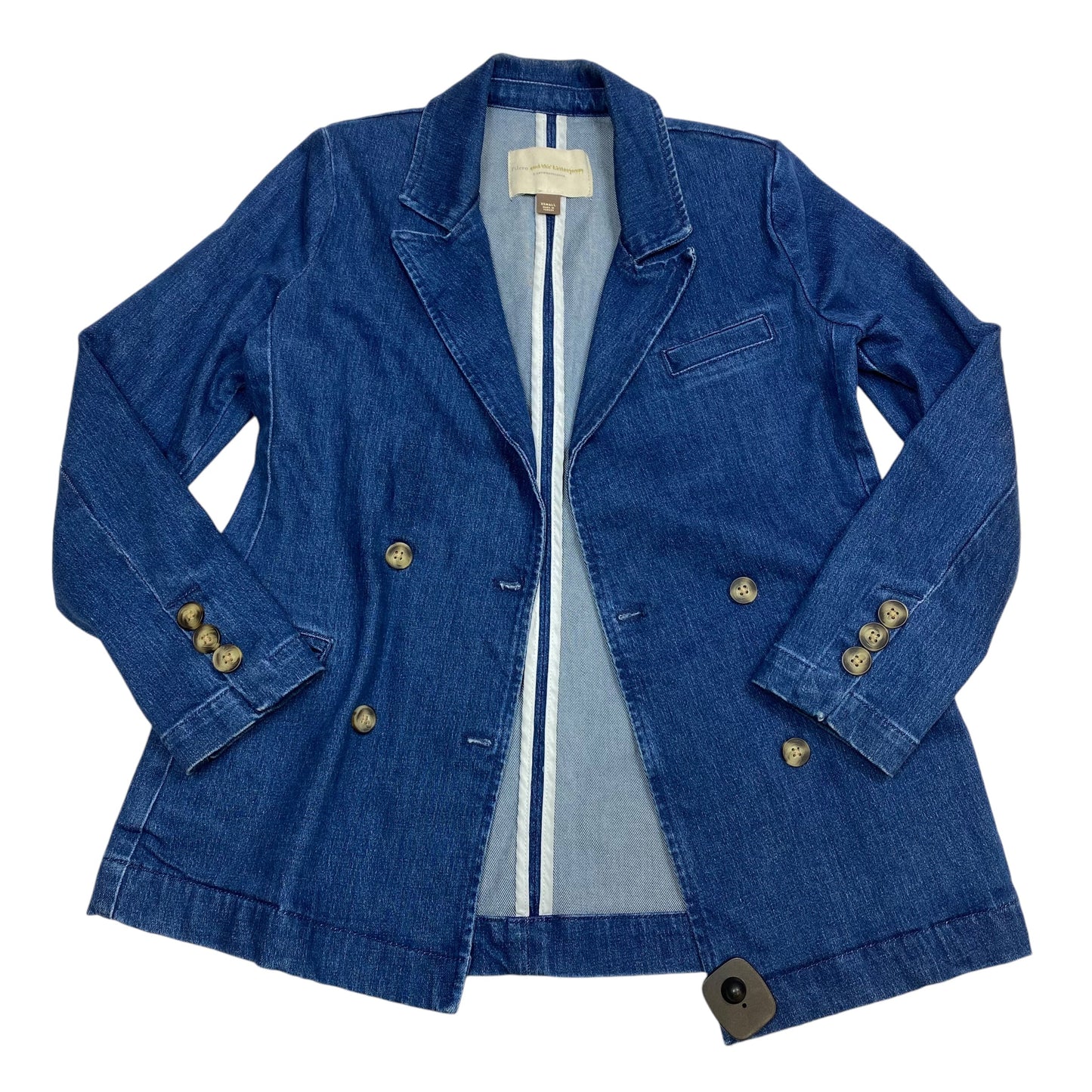 Blazer By Pilcro In Blue Denim, Size: Xs