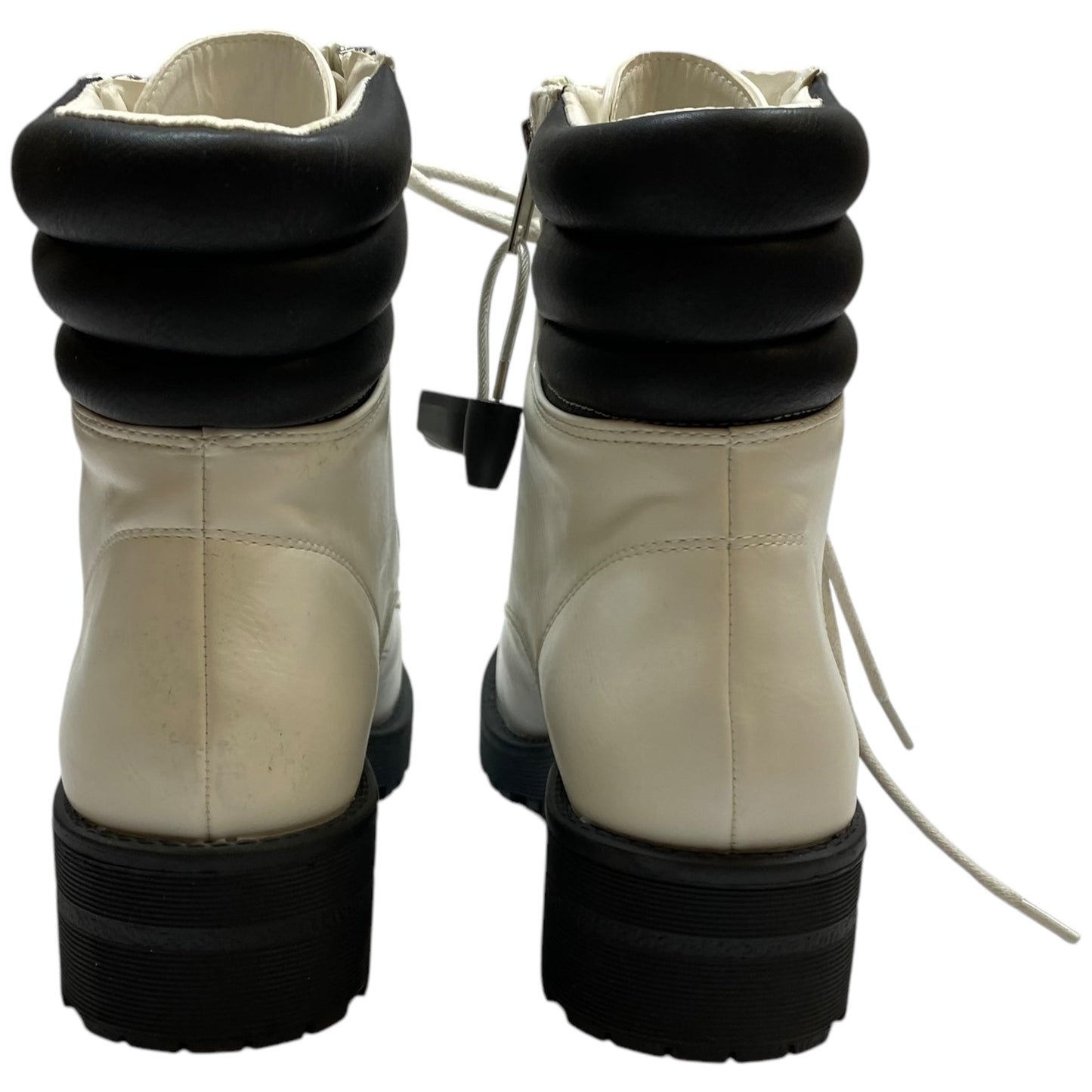 Boots Combat By Mia In White, Size: 7.5