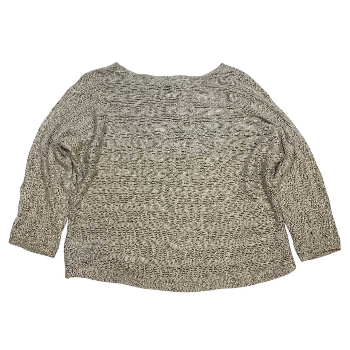 Top Long Sleeve By Tahari By Arthur Levine In Cream, Size: S