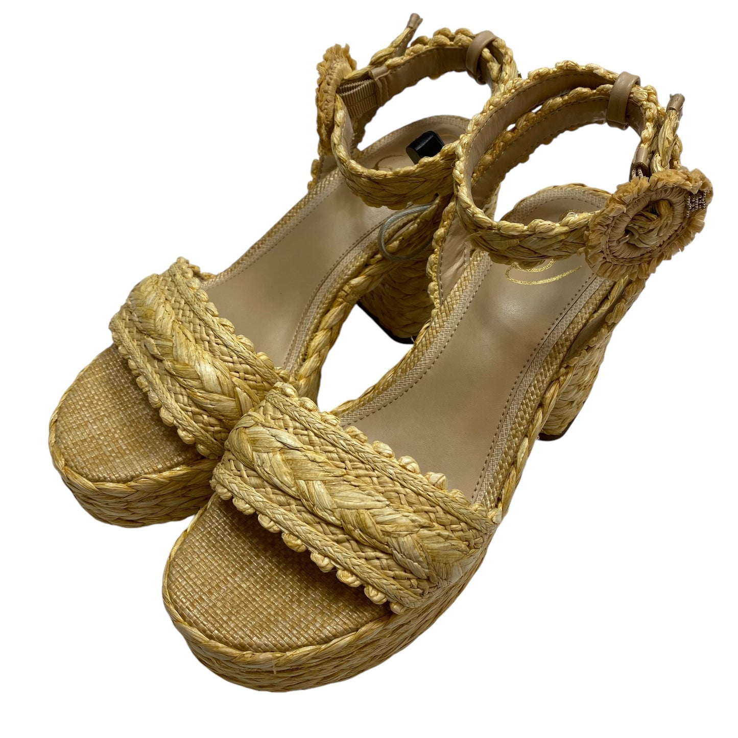 Sandals Heels Block By Sam Edelman In Tan, Size: 8