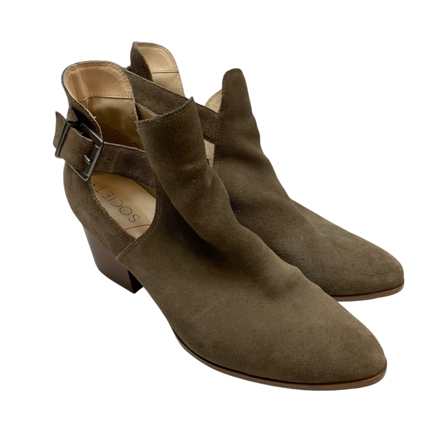 Boots Ankle Heels By Sole Society In Taupe, Size: 9.5