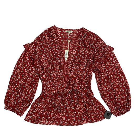 Blouse Long Sleeve By Max Studio In Red, Size: L