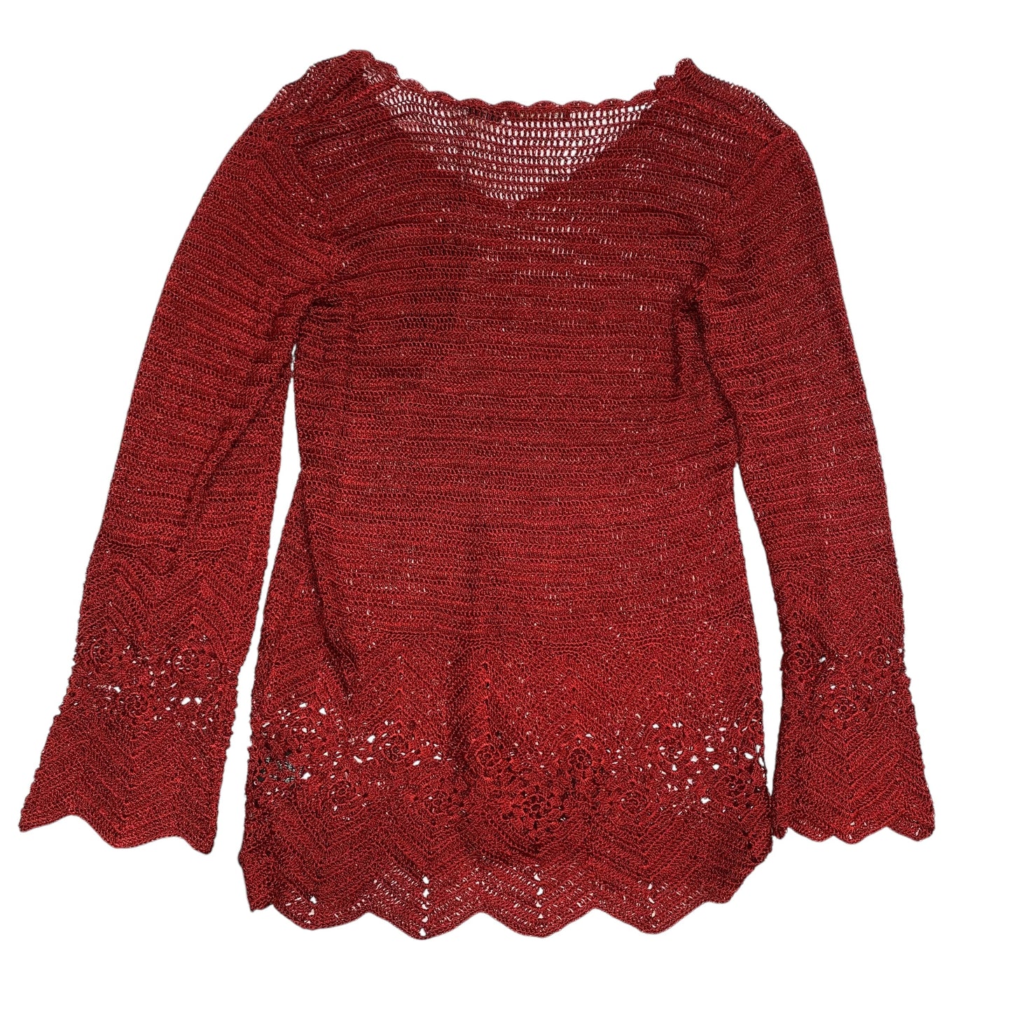 Top Long Sleeve By Bcbgmaxazria In Red, Size: Xl