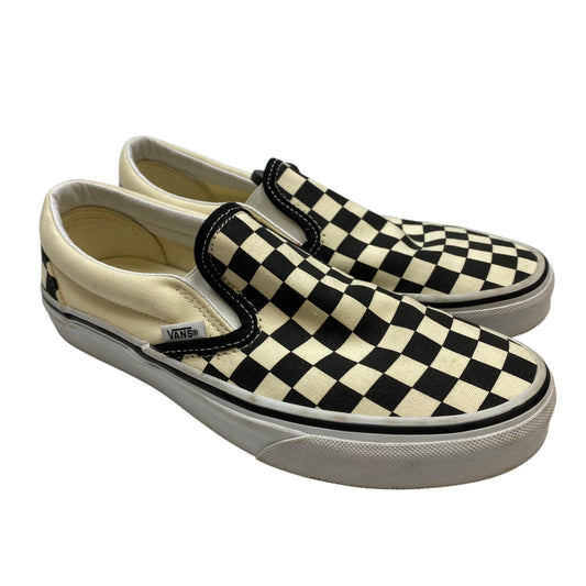 Shoes Sneakers By Vans In Black & Cream, Size: 7.5