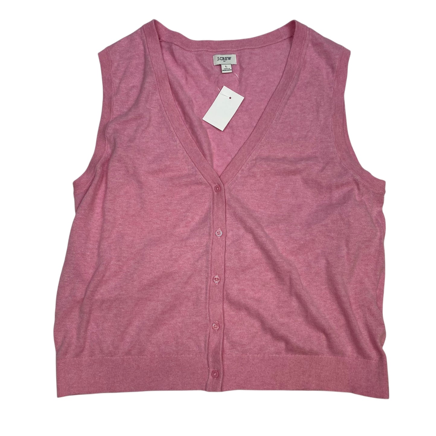 Vest Sweater By J. Crew In Pink, Size: L