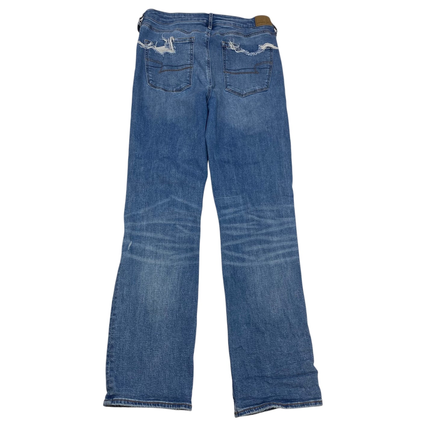 Jeans Straight By American Eagle In Blue Denim, Size: 14l