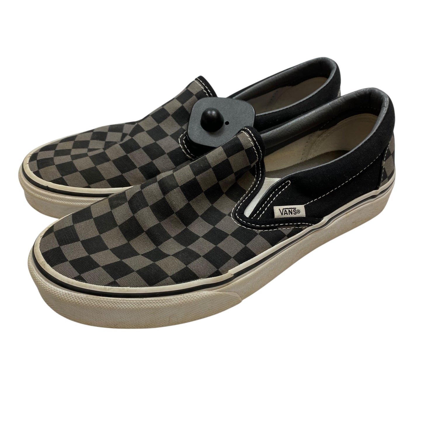 Shoes Sneakers By Vans In Black & Grey, Size: 8.5