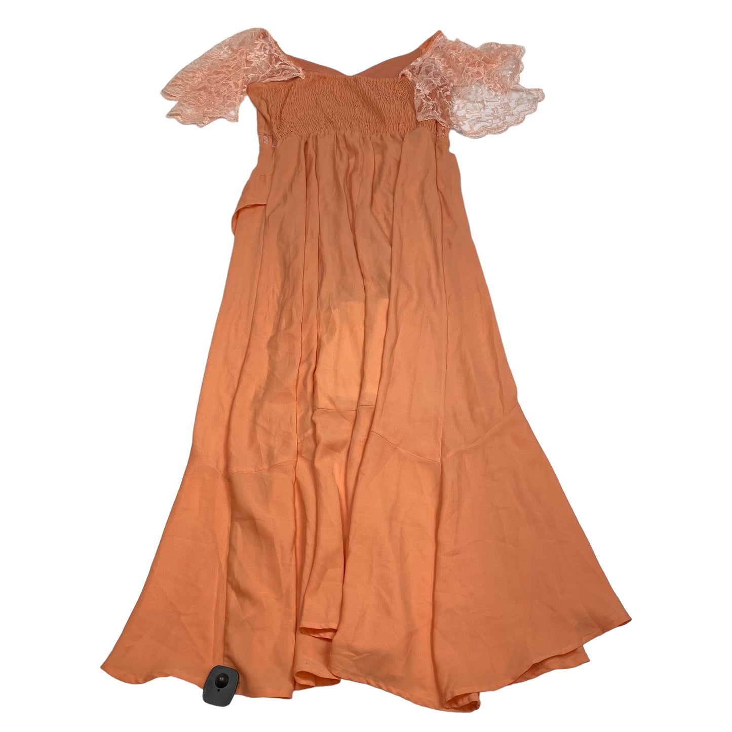 Orange Dress Casual Maxi Fashion 2 Figure, Size 1x