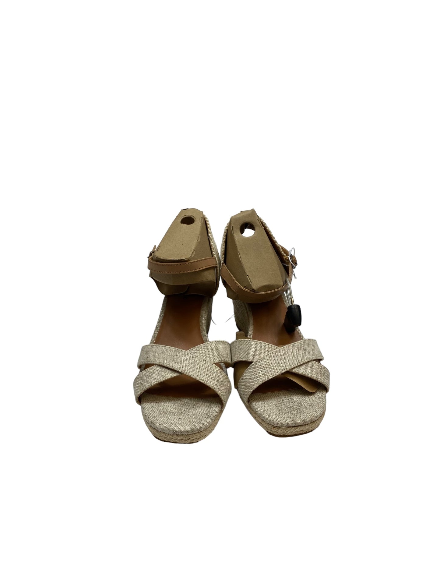 Sandals Heels Wedge By Lucky Brand In Cream, Size: 8