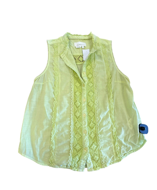 Green Top Sleeveless Anthropologie, Size M