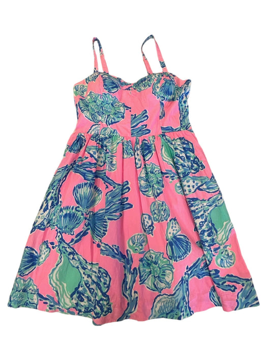 Green & Pink Dress Casual Short Lilly Pulitzer, Size M