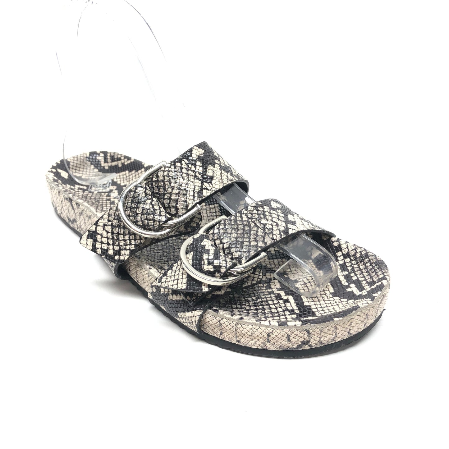 Snakeskin Print Sandals Flats Antonio Melani, Size 6