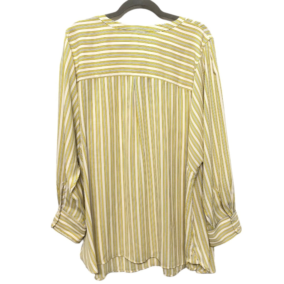 Yellow Blouse Long Sleeve Talbots, Size 3x