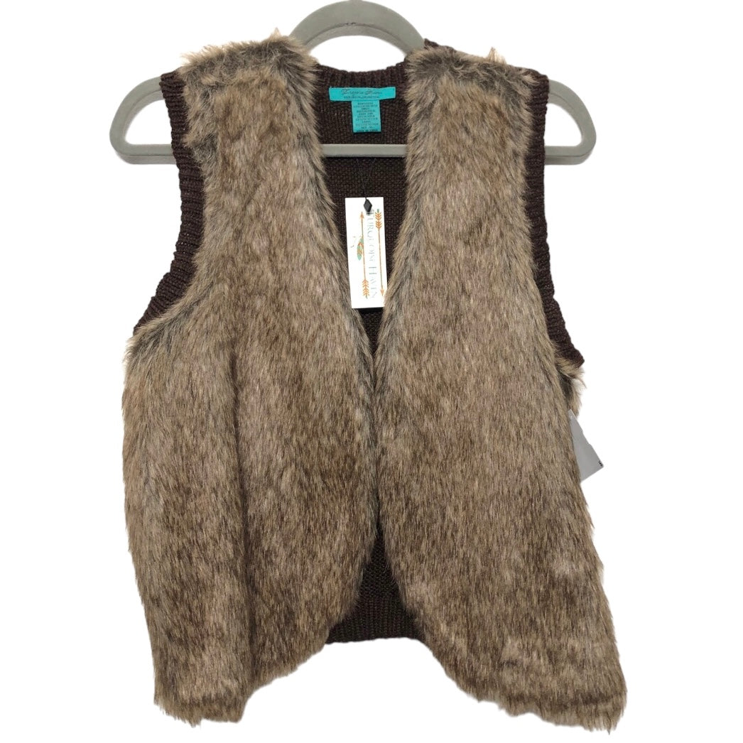 Brown Vest Faux Fur & Sherpa Clothes Mentor, Size Xl