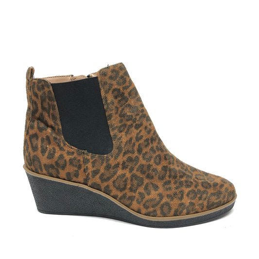 Boots Ankle Heels By Aerosoles In Leopard Print, Size: 8