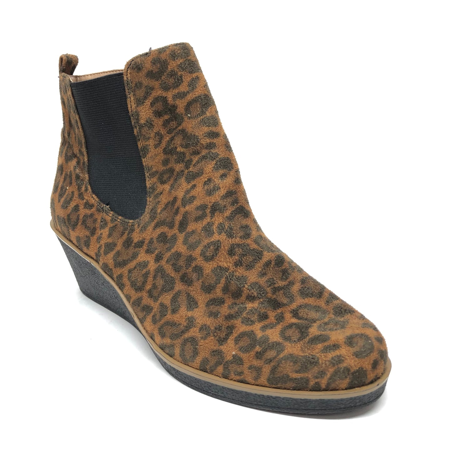 Boots Ankle Heels By Aerosoles In Leopard Print, Size: 8