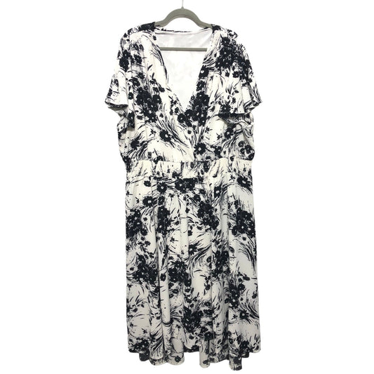 Dress Casual Midi By Lane Bryant In Black & White, Size: 26