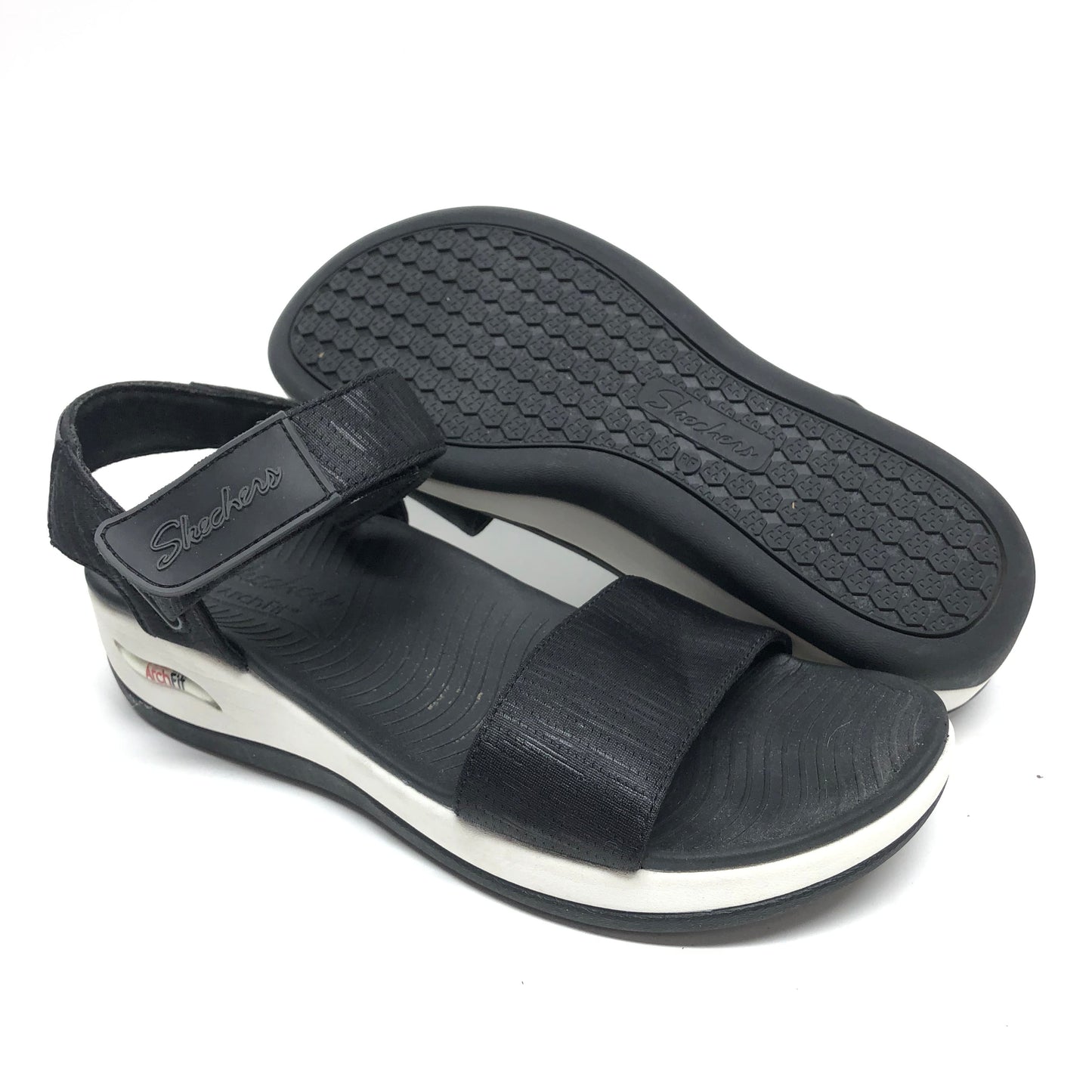 Sandals Sport By Skechers In Black, Size: 8.5