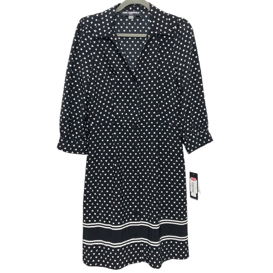 Dress Designer By Karl Lagerfeld In Black & White, Size: 6