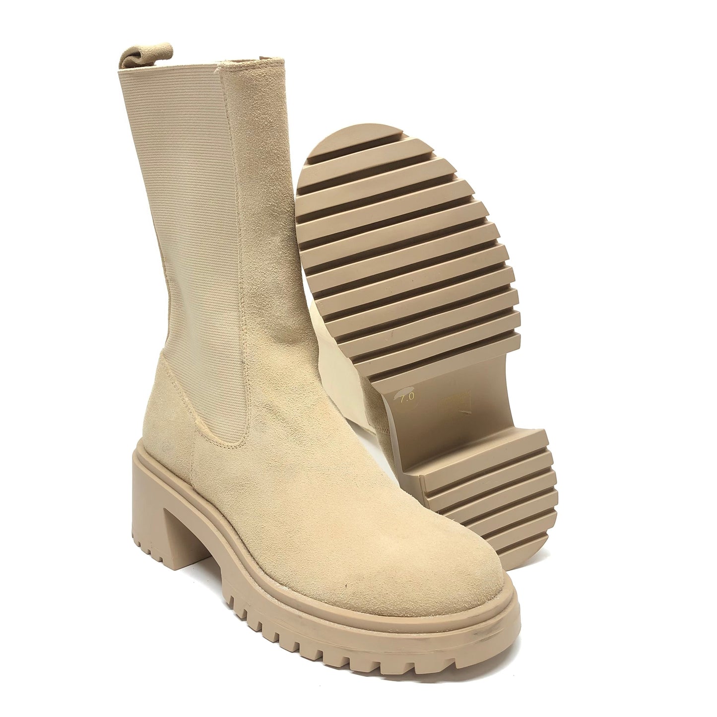 Boots Combat By Steve Madden In Beige, Size: 7