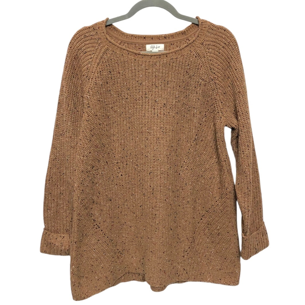 Sweater By Style And Company In Brown, Size: 1x